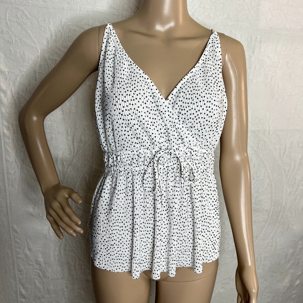 Abercrombie Polka Dot Peplum Tank Top
